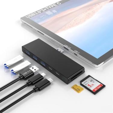 Imagem de Estação de ancoragem Surface Pro 7 com porta PD de 60 W, 3 portas USB 3.0 (5 Gbps), 1 porta USB C (5 Gbps), leitor de cartão de memória SD e TF/Micro SD, adaptador combo conversor para Microsoft