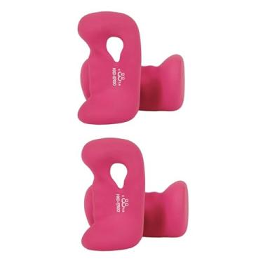 Imagem de Lljsszr 2 Peças de Peso de Mão Design Ergonômico Fosco Homens Mulheres Exercício Ergonômico Haltere para Aeróbica Fitness, Vermelho