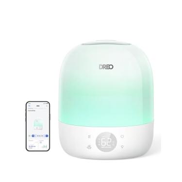 Imagem de DREO Umidificadores para bebês de quarto, controle inteligente de aplicativo e luz noturna e treinamento de rotina de sono 1500+ RGB, ultra silencioso de 28 dB e 3 L, umidificador de névoa fria para