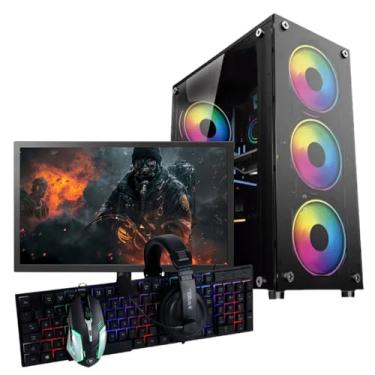 Imagem de Pc Gamer Completo Ryzen 5 2400G c/Placa de Vídeo Vega 11, SSD 480GB, Ram 16GB, Wi-Fi, Fonte 500W e Monitor de 20"