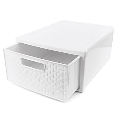 Imagem de Nitronplast GAVETEIRO MODULAR RATTAN BRANCO, G