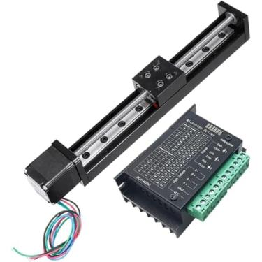 Imagem de Trilho De Guia Trilho De Mesa Deslizante Cnc Tipo T Trilho De Guia De Transporte De Estágio Linear Kit De Acionamento Do Motor De Passo Mini Mesa Deslizante Eixo Xyz, 12mm Pitch, 150mm and Drive