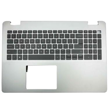Imagem de Novo estojo de apoio de palma superior para notebook, com teclado dos EUA, retroiluminado, tamanho 39.6 cm, sem porta tipo C, substituição de prata para Dell Ins. 5593 0V5JHC AP2RI0004A0