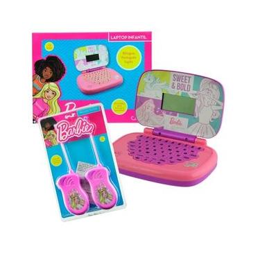 Imagem de Kit Barbie - Laptop Infantil Bilíngue + Walkie Talkie Infantil
