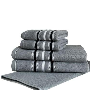 Imagem de Toalha Banhão, Kit 3 Toalha de Algodão Premium 2 Banho E 1 Rosto Toque Suave Alta Absorção E Durabilidade(Jogo 2 Banho/1 Rosto Cinza)