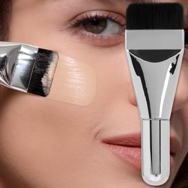 Imagem de Pincel de base ultrafino, uma linha, cabeça plana, contorno facial, pincéis de maquiagem, creme de base leve, ferramentas de maquiagem
