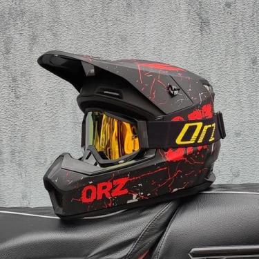 Imagem de Capacete Completo Para Corrida off Road De Motocicleta E Bicicleta, Ra