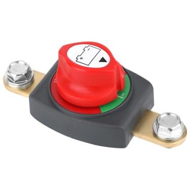 Imagem de Interruptor de desconexão de bateria de poste lateral, DC 12-48V interruptor mestre de desligamento de bateria resistente para carros, trailers, veículos barcos, quadriciclos, UTV