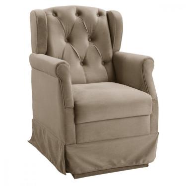 Imagem de Poltrona Balanço Ternura Veludo - Star Confort Castor