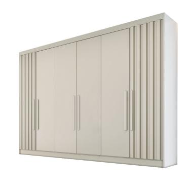 Imagem de Guarda Roupa 6 Portas 2 Ripadas Potente 100% Mdf Off White