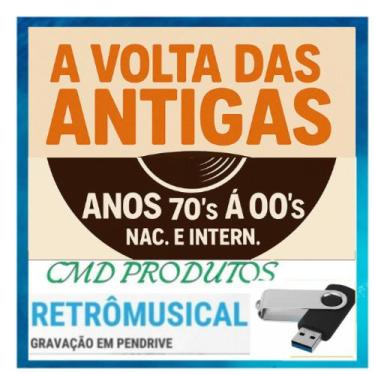 Imagem de Pen drive 8gb com Músicas = Retrô Das Antigas 70,80,90 e 2000 (mp3) - 