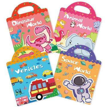 Imagem de Conjunto de livros de adesivos reutilizáveis ROATEE Jelly 4 Themes 3-1