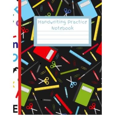 Imagem de Handwriting Practice Notebook : Wind Line And Dotted Line Practice Hand Skills Numbers And Letters A.B.C. 1.2.3 First Grade and Up Kindergarten: ... skills pre school or Home-Schooling