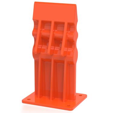 Imagem de Divisor de madeira para lenha Kindling, ponto de cunha montado na base, divisor manual portátil resistente sem machado! Para lenha, jardinagem de acampamento e bricolage (laranja)