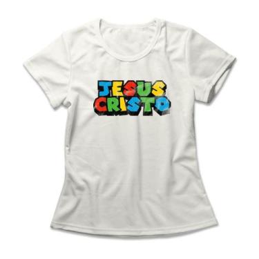 Imagem de Camiseta Feminina Super Jesus Cristo - Studio Geek, M, Off white