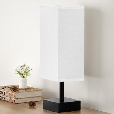 Imagem de Candeeiro de mesa pequeno aooshine, branco, minimalista, prateado, bas