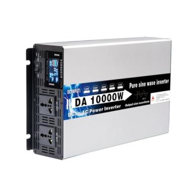 Imagem de HENGJINGTR Inversor de onda senoidal pura 10000W DC 12V 24V 48V 60V para AC 220V 50Hz com 2 Socke Power Inversor solar para carro com conversor de energia com display LCD,48v to 110v