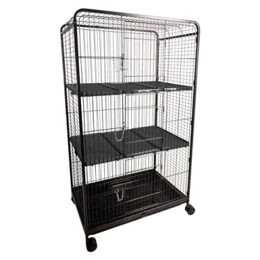 Imagem de Viveiro Pássaro Canil Caes Fauna Pet Jelplast (Preto/Preto)