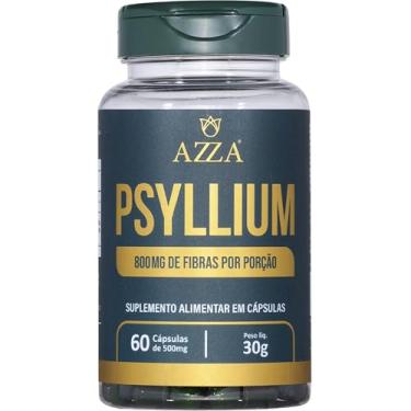 Imagem de Azza, Psyllium 800mg de fibra, Suplemento alimentar, 60 cápsulas rígidas • 30 doses, Verde