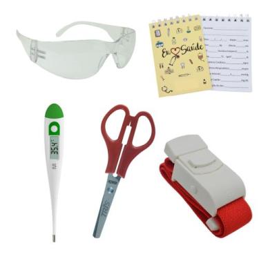 Imagem de Kit Enfermagem Top Cores Premium Completo Estagio - Love Saude, VINHO 