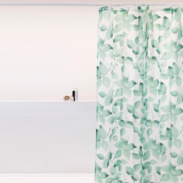 Imagem de Coina Box Poliéster Folhagem Verde 198x180cm - Uzoo Cortina Box Poliester 1.98x1.80m Folhagem Verde 828956