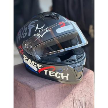 Imagem de CAPACETE RACE TECH HIT FASTER (PRETO E VERMELHO, 61 - 62)