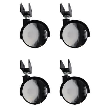 Imagem de Kit 4 Rodízios Para Móveis Com Chapa U Sem Trava