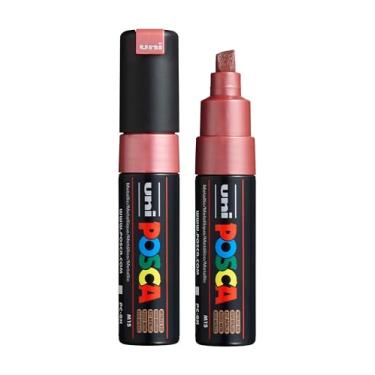 Imagem de posca Marcadores de tinta à base de água uni PC-8K, ponta larga (8 mm), vermelho metálico, 2 unidades