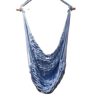 Imagem de Rede Cadeira Balanço Descanso Teto Suspensa Trançada Reforçada(Azul)