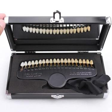 Imagem de HAMModel Guia de sombra de clareamento dental - 20 tons de plástico ABS ecológico, livro de cores de dentes leve e durável para dentistas, laboratórios, folheados, coroas