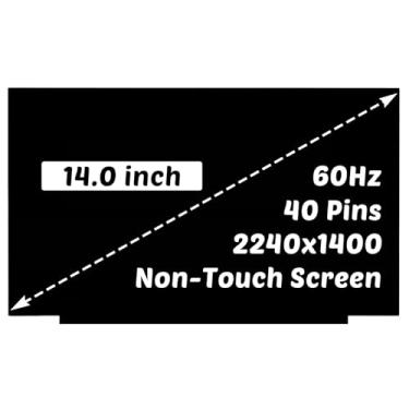 Imagem de HOULISE Substituição para Lenovo Yoga Slim 7 Pro-14ACH5 5D10Z52008 2240x1400 35.6 cm 40 pinos 60HZ tela LCD digitalizador painel LED (apenas para tela não sensível ao toque)