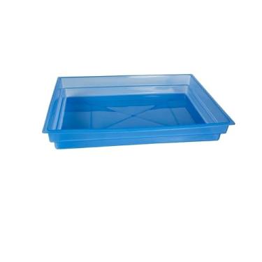 Imagem de Bandeja Plastica Grande Para Gaiola Viveiro De Passaros E Roedores Com 4 Presilhas(Azul)