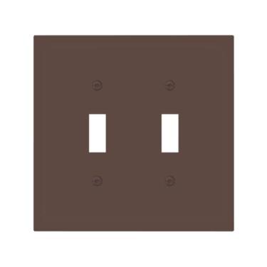 Imagem de Wmhusu Capa decorativa para interruptor de luz, marrom escuro, placa de parede de 2 grupos, placa de interruptor duplo, receptáculo, tomada elétrica, placa de interruptor para banheiro, quarto