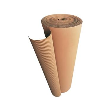 Imagem de Bobina de Papelão Ondulado para Embalagem e Proteção, 1,2x50 Metros, Ideal para Transporte e Construção Civil