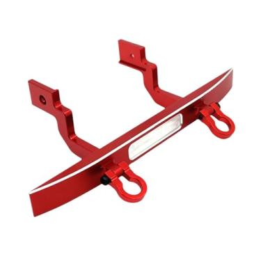 Imagem de JunZheHub Barra de Proteção Frontal de Carro RC 1:16, Ao Desgaste, Fácil de Instalar E Reparar. Acessório Prático E Profissional para C34, FJ45 E C44, Prata vermelha