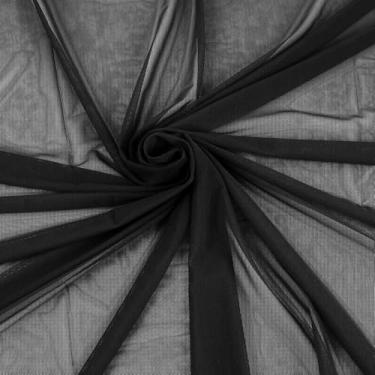 Imagem de Tule de malha preta de 150 x 11 metros, tecido de rede de poliéster macio para roupas, roupas de dança e criações DIY