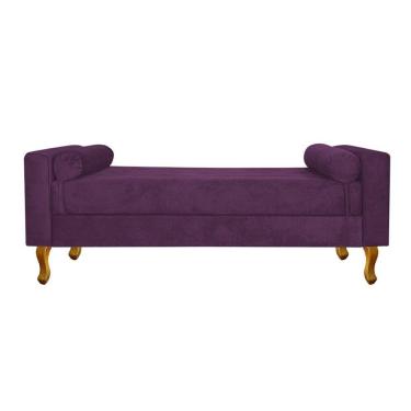 Imagem de Recamier Baú Félix Solteiro 90cm Suede Roxo