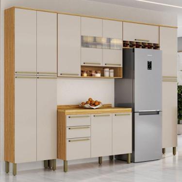 Imagem de Armário de Cozinha com Balcão e Tampo 13 Portas 2 Gavetas Xangai Slim 