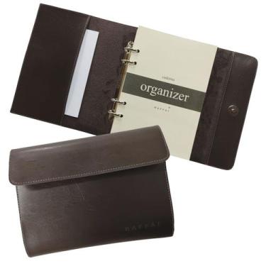 Imagem de Caderno Organizer 124-R Personalizado Raffai Couros, Café