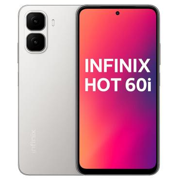 Imagem de Smartphone Celular Infinix Hot 60i, 256GB, 8GB RAM, Tela 6,6, Câmera 50MP, Bateria 5000mAh, Android 14, Dual SIM, Prata