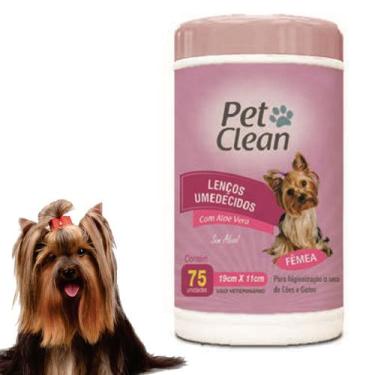 Imagem de Lenço Umedecido Cachorro Gato Pet Clean  75 Unidades Oferta, Femea