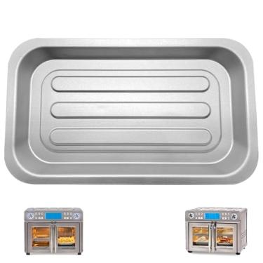 Imagem de GWYXC Air Fryer Grill Plate para Emeril Lagasse Dual Zone 360 Air Fryer Forno 25 QT Extra Grande, 21,5" × 16,7" Aço Inoxidável Air Fryer Acessórios Grill Pan Crisper Plate Peças de Reposição Rack