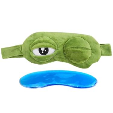 Imagem de Almofada de olho para dormir, tapa-olho fofo - oculares para dormir sapo com bolsa de gel | Capa para rosto para dormir, tapa-olho infantil, adequado para a pele, para camping, hotel, cochilo