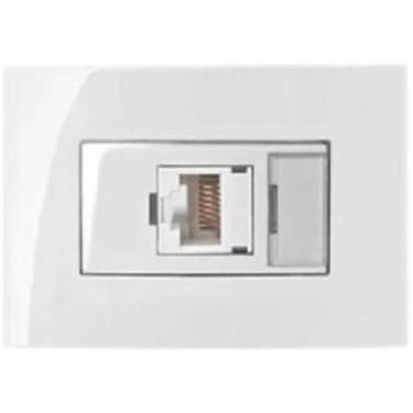 Imagem de 5 Pc Tomada Para Moveis Margirius Rj45 Branca Informática C