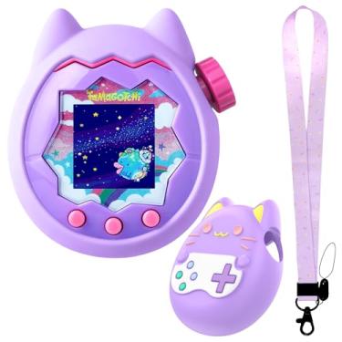 Imagem de Silicone Cover for Tamagotchi Paradise Case, Protective Case with Screen Protector and Lanyard for Tamagotchi Paradise Water, Land, Sky, Jade Forest- Soft, Cute, Waterproof, Anti-Scratch, Shockproof