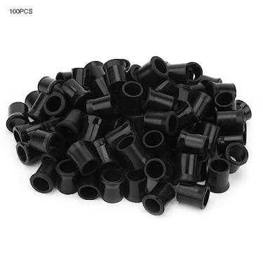 Imagem de 100 peças de cachimbo de cigarro preto e branco pontas descartáveis ​​haste de borracha de grau médico confortável seguro para usuários de dentaduras ventiladores de cachimbo de (Preto L(350ml))