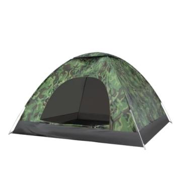 Imagem de Tenda de acampamento para 2 a 4 pessoas, barraca iglu, bolsa de acampamento, montagem rápida (Verde Exército)