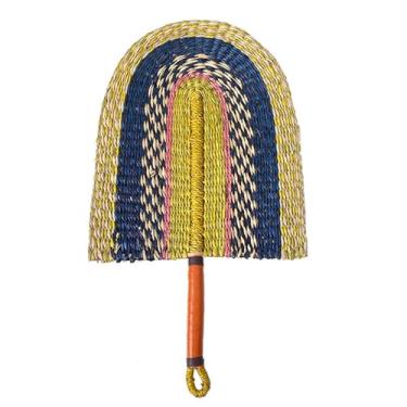 Imagem de Ventilador de Palha Tecido à Mão Arte Parede Feita Decor Acessório Decorativo com Cabo Couro para Decoração Residencial Ornamento Suspenso Versátil Design Interiores Ferramenta Funcional Resfriamento