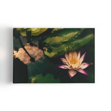 Imagem de Quadro Flor De Lótus Rosa Natureza Água Canvas 60X40Cm - Plimshop