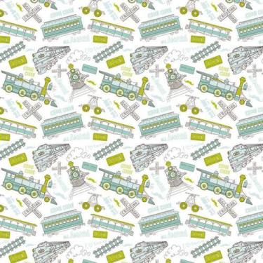 Imagem de Papel De Parede Locomotiva Vagão Trens Autocolante Lavável - LRP